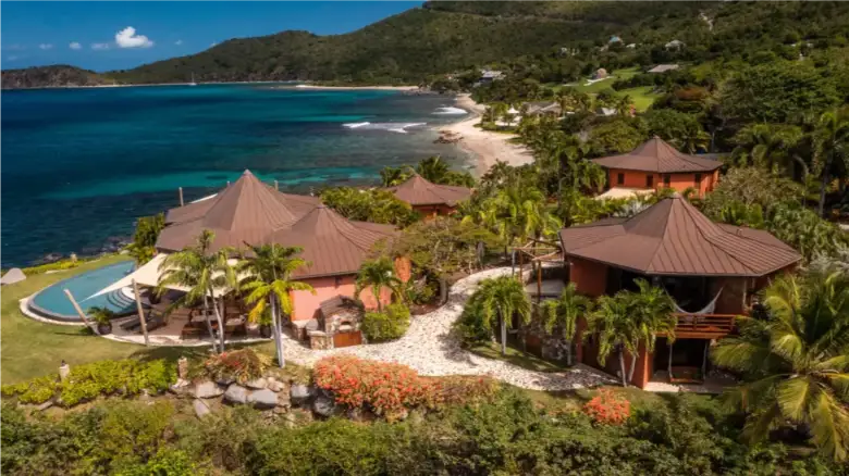 Aerial BVI and Luxury Villas