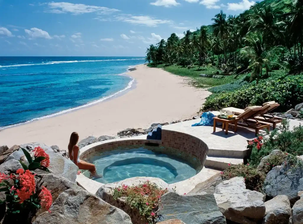 Big Reef Bay and Spa Beach on Peter Island in the British Virgin Islands