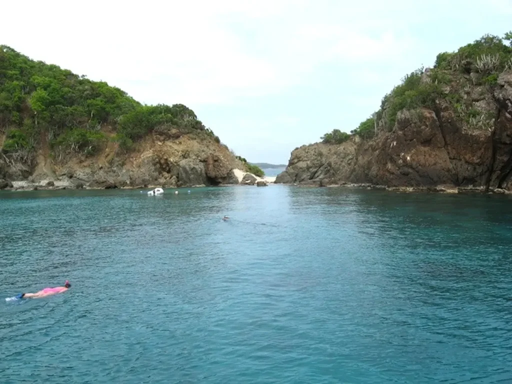 Protected cove on Guana Island, a boutique BVI private island resort