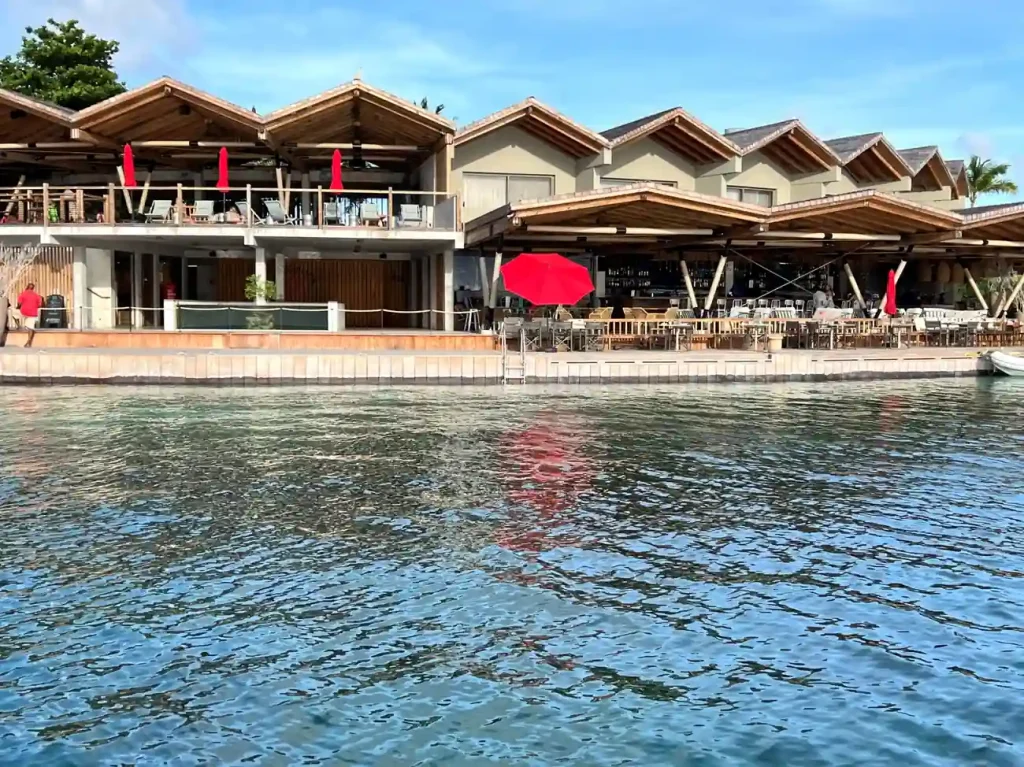 Waterfront view of Saba Rock Resort