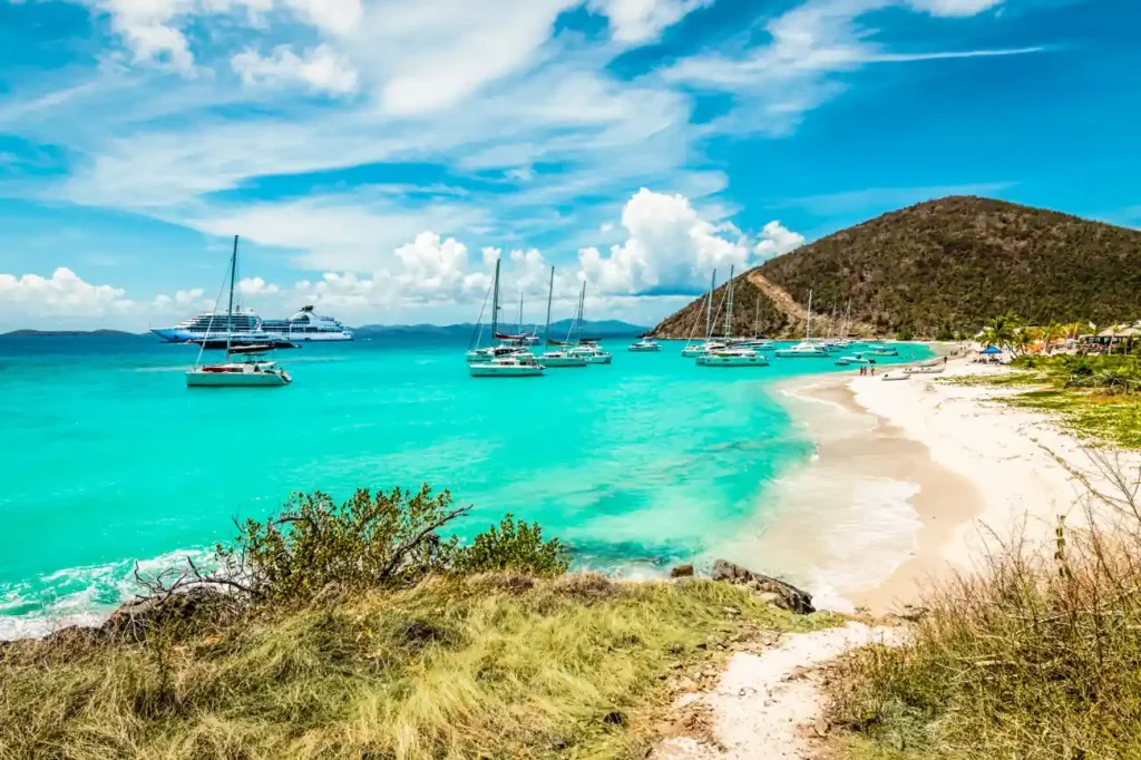 White Bay on Jost Van Dyke, often paired with hiking in the BVI.